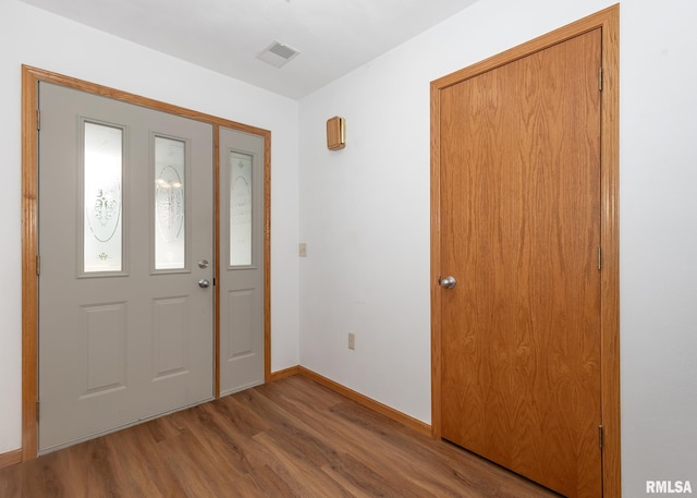 foyer featuring light hardwood / wood-style flooring