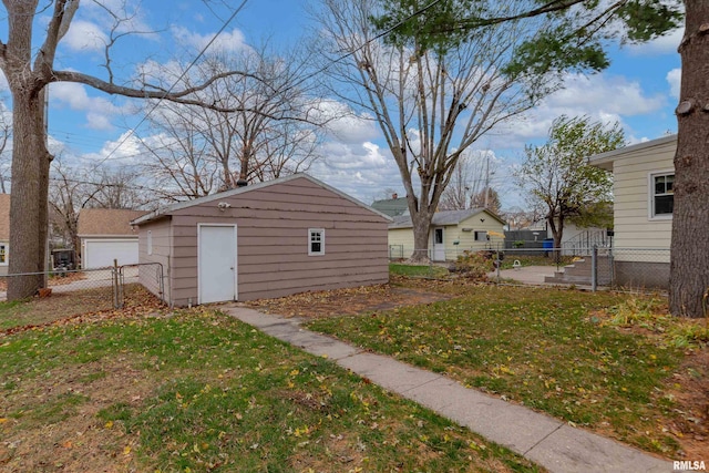 exterior space featuring an outbuilding