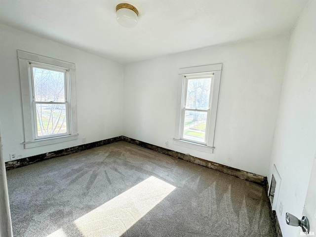 carpeted spare room with plenty of natural light