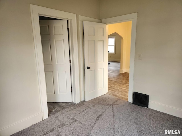 interior space with hardwood / wood-style flooring