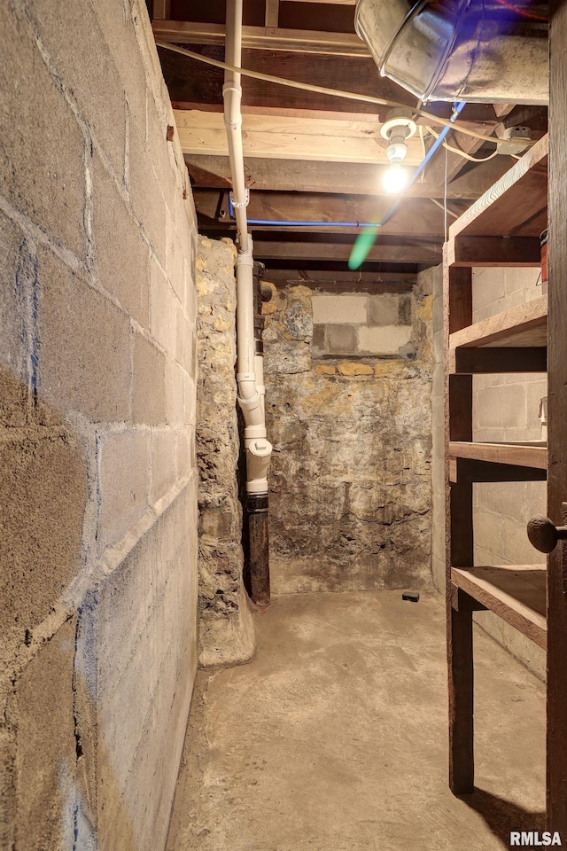 view of basement