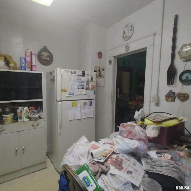 kitchen with white refrigerator