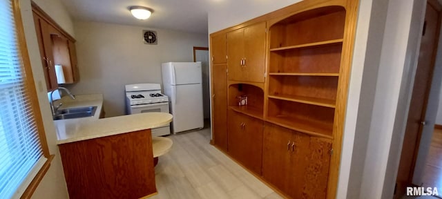 spare room featuring ceiling fan, wood-type flooring, and a wealth of natural light