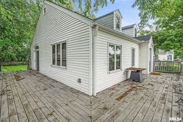 view of wooden deck