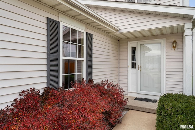 view of doorway to property