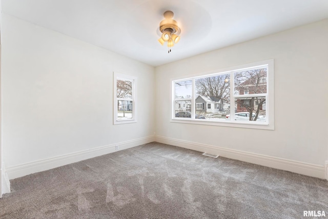 view of carpeted spare room