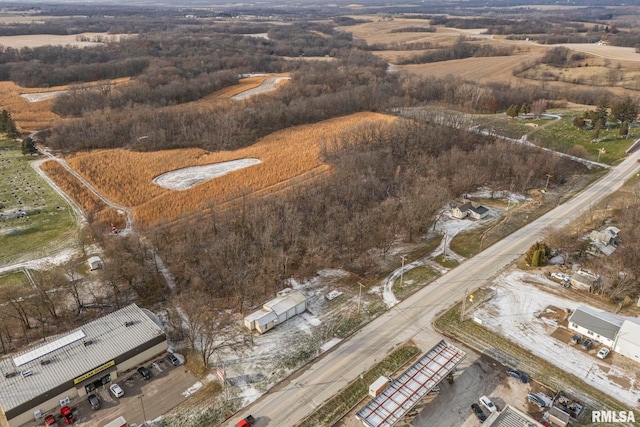 drone / aerial view featuring a rural view