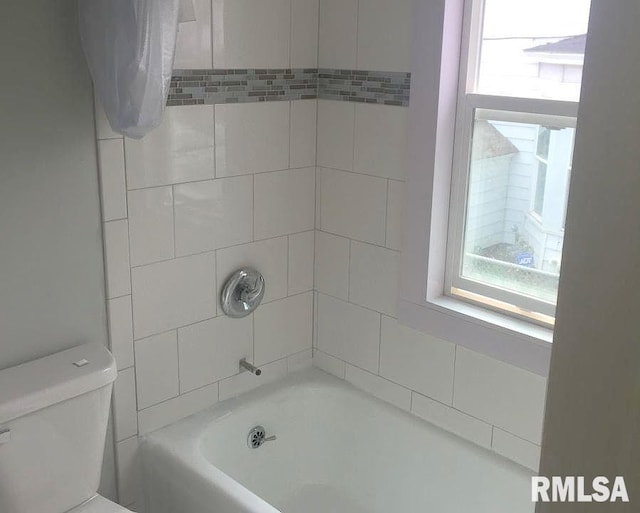 full bath with tub / shower combination and toilet