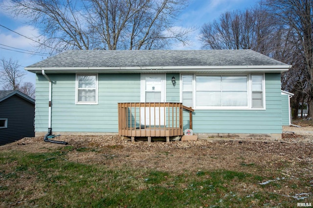 view of front of home featuring roof with shingles