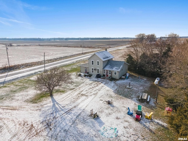 aerial view featuring a rural view