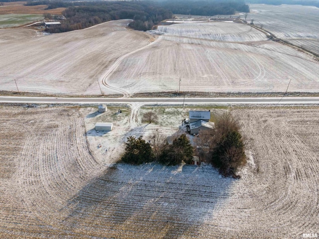 bird's eye view featuring a rural view