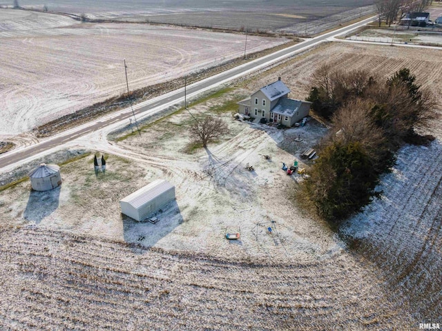 bird's eye view with a rural view