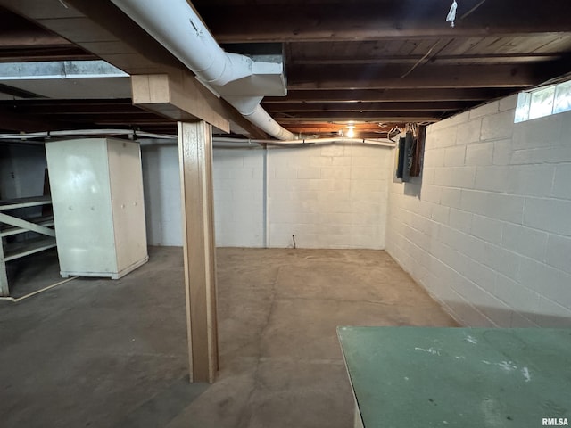 view of basement