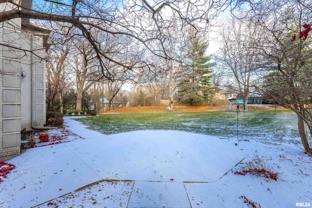 view of snowy yard