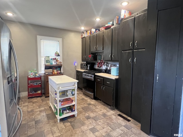 kitchen with stainless steel appliances