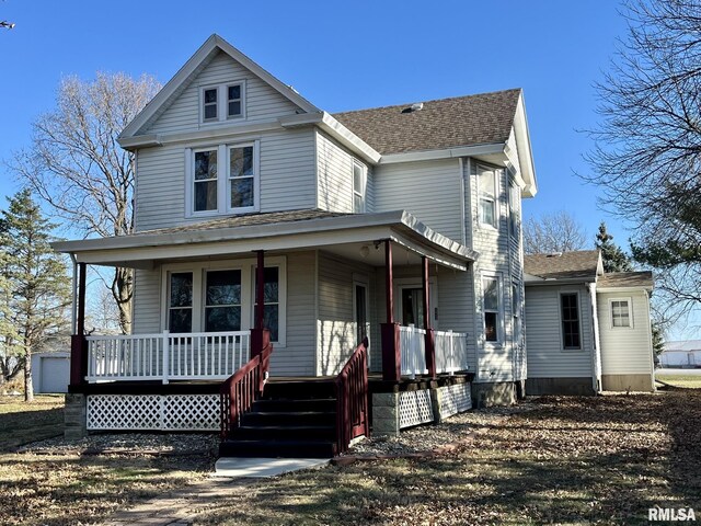 1812 E 1650th St, Paloma, IL 62359 - view of front of house with a porch