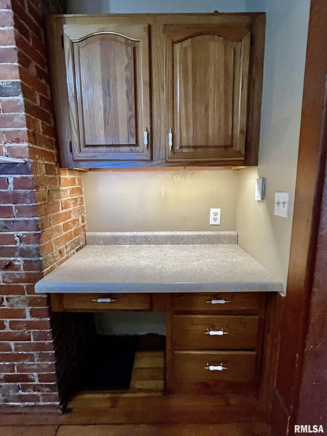 1812 E 1650th St, Paloma, IL 62359 - unfurnished office with brick wall