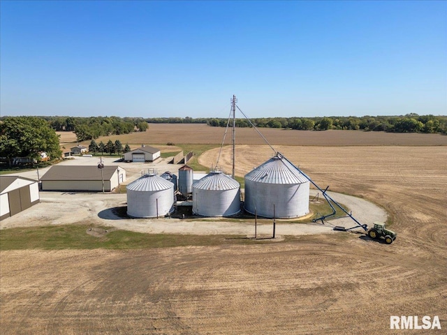 bird's eye view with a rural view