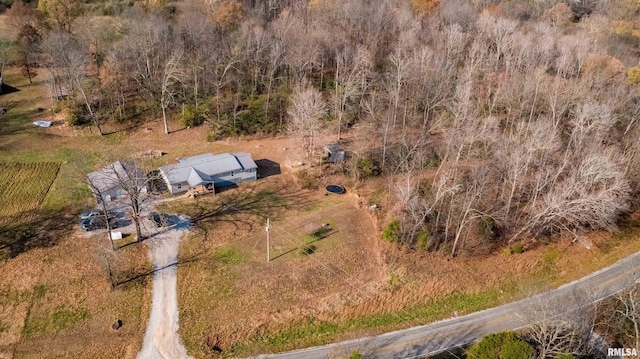 bird's eye view featuring a rural view