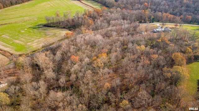 drone / aerial view featuring a rural view