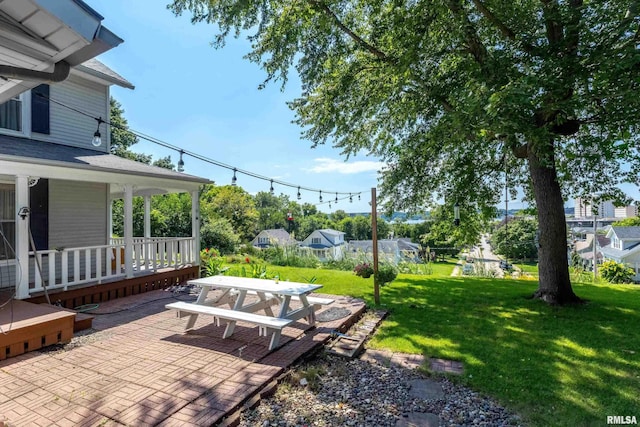 view of yard with a patio area