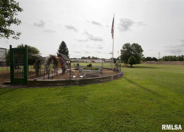 view of play area with a lawn