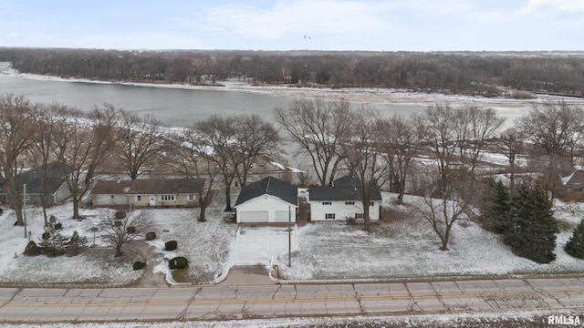 view of snowy aerial view