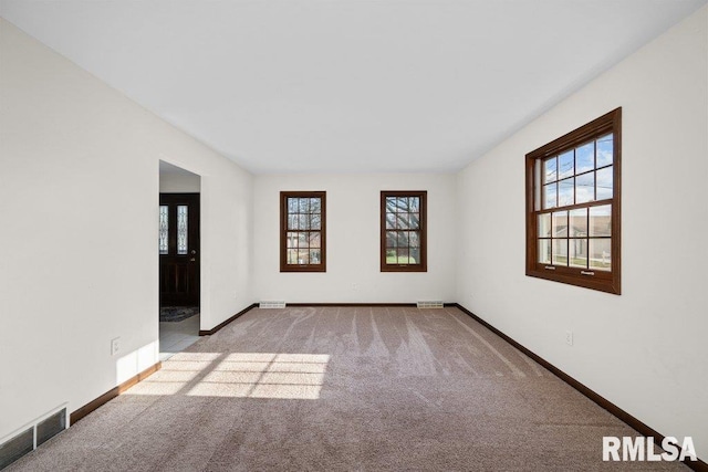 view of carpeted empty room