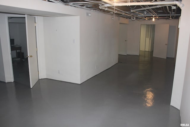 view of basement