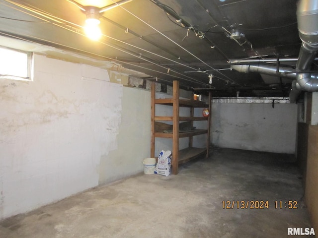 view of basement