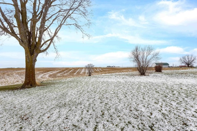 view of yard with a rural view