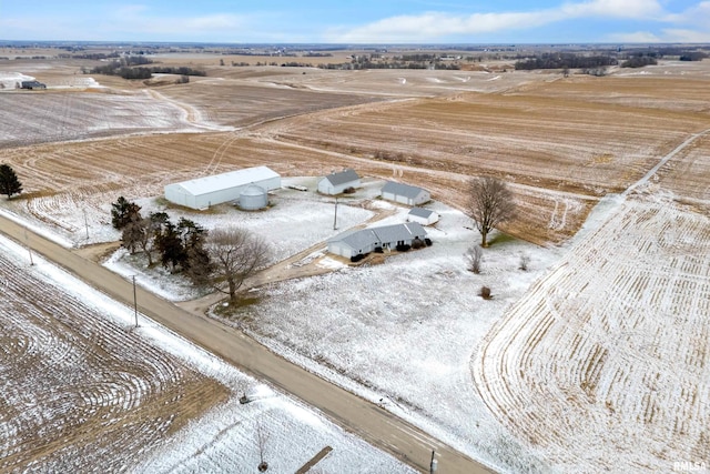 drone / aerial view with a rural view