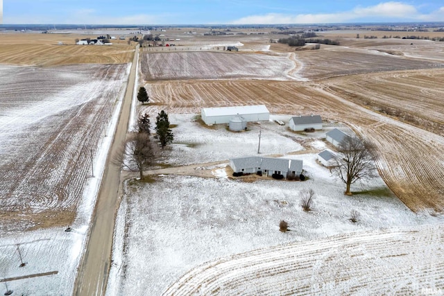 aerial view with a rural view