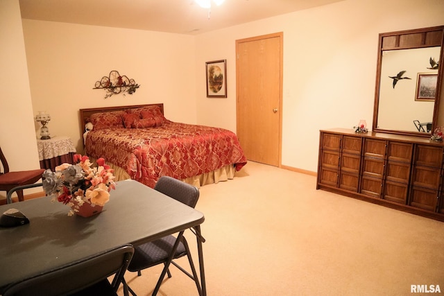 view of carpeted bedroom