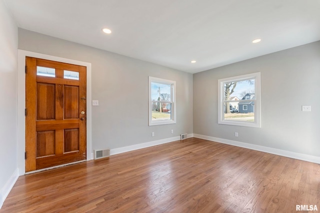 entryway featuring light hardwood / wood-style flooring