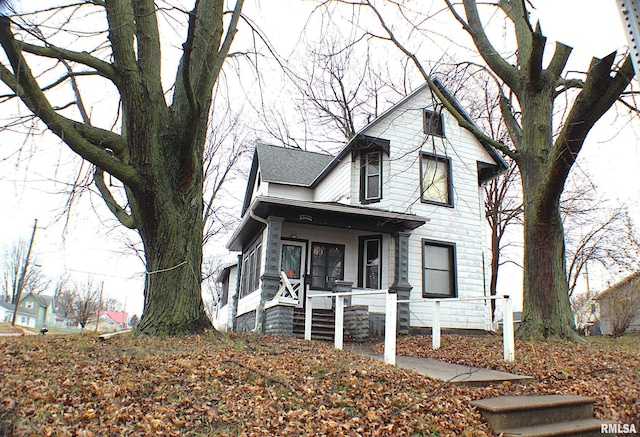 view of front of home with a porch