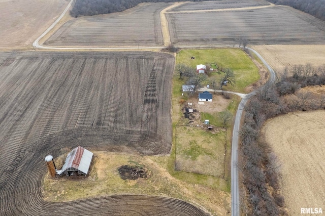 drone / aerial view featuring a rural view