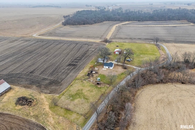 drone / aerial view with a rural view