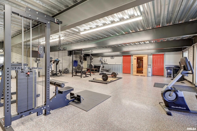 view of exercise room