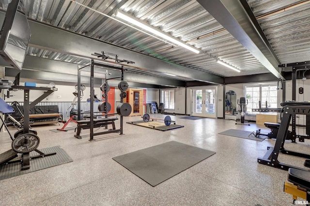 view of workout area