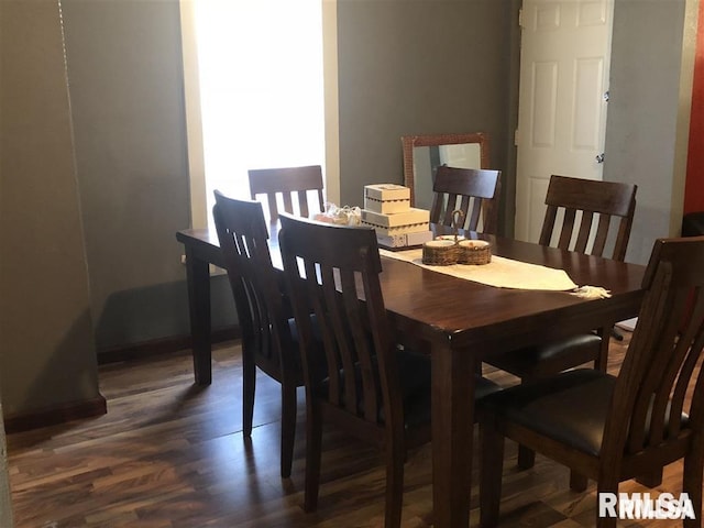 dining room featuring dark wood-type flooring