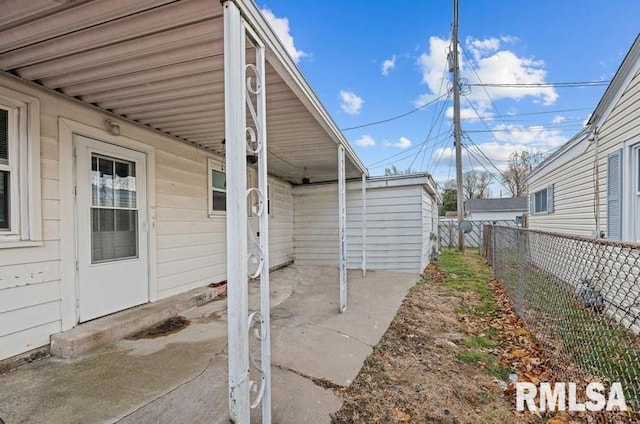 view of patio / terrace featuring a fenced backyard