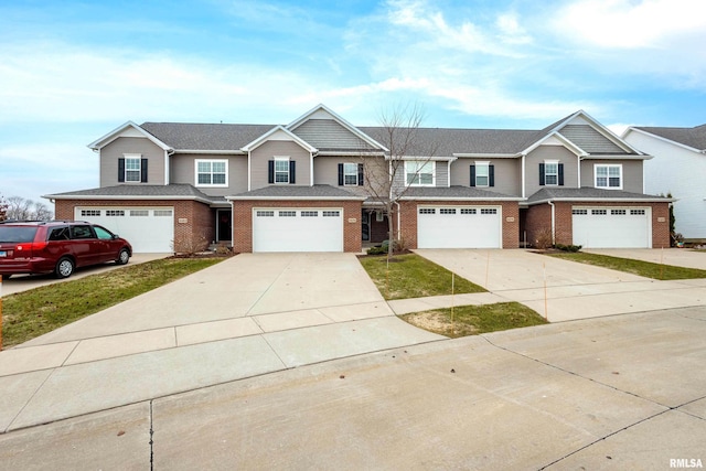 view of property featuring a garage