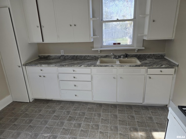 kitchen featuring white cabinetry and sink