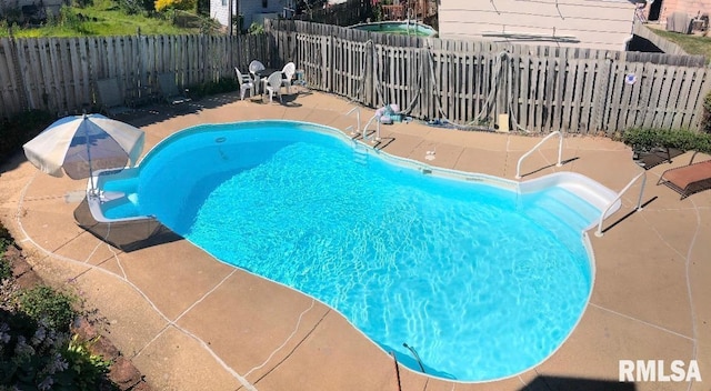 view of pool with a patio area