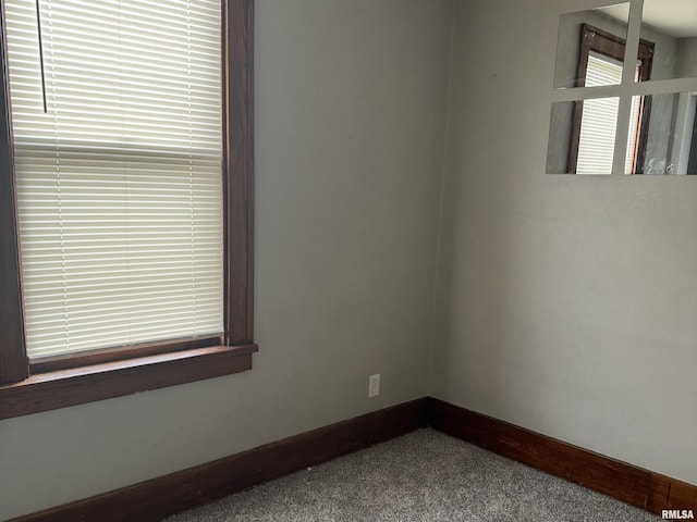 view of carpeted empty room