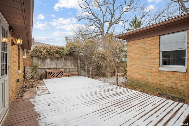 view of wooden terrace