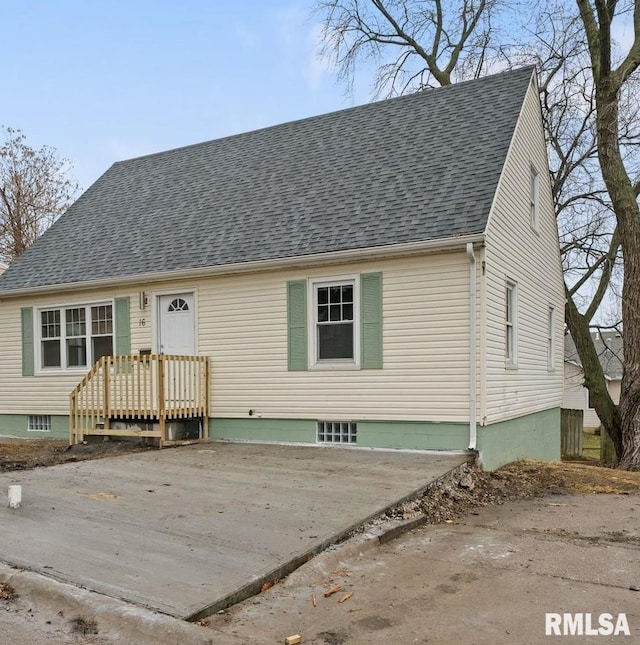 view of new england style home