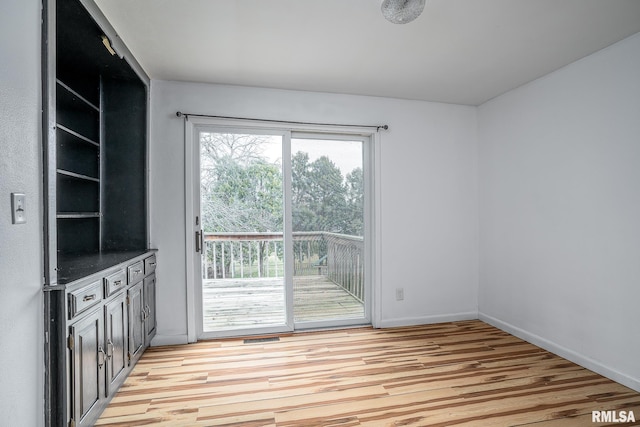 interior space featuring light hardwood / wood-style flooring