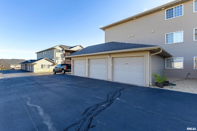 exterior space featuring a garage